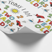 twee jaar oude jongen cadeaupapier (Hoek)