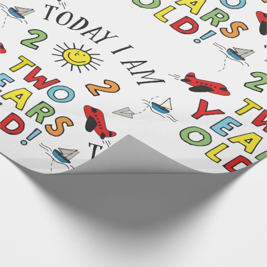 twee jaar oude jongen cadeaupapier (Hoek)