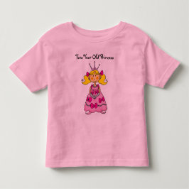 Twee jaar oude prinses kinder shirts