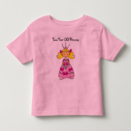 Twee jaar oude prinses kinder shirts (Voorkant)