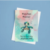 Twee jaar oude Turtle Verjaardag Kaart