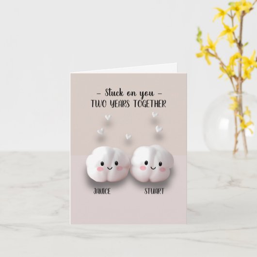 Twee jaar samen 2e huwelijksverjaardag - Cotto Kaart (Gele Bloem)