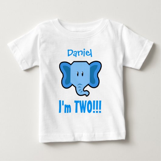 Twee jaar tweede verjaardag met olifant V01 (Voorkant)