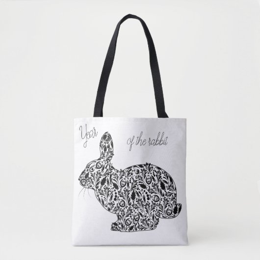 TWEE JAAR VAN DE RABBIT-CANVAS TAS (Voorkant)
