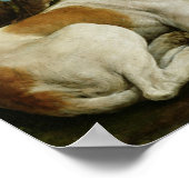 Twee jachthonden gebonden aan een boomschok, c.154 poster (Hoek)