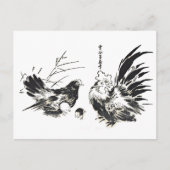 Twee Japans Kippen Briefkaart (Voorkant)