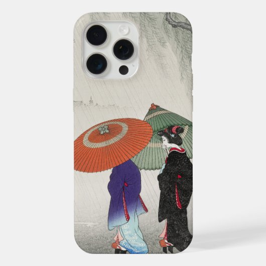  Twee Japans Vrouwen in de regen Ohara Koson iPhone Hoesje (Achterkant)