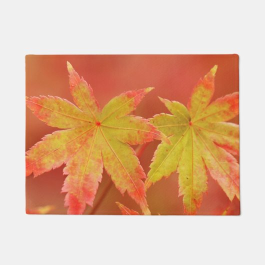 Twee Japanse aple Leaves Deurmat (Voorkant)