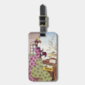 Twee Japanse Dames, C1890 Bagagelabel (Voorkant verticaal)