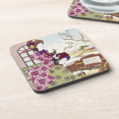 Twee Japanse Dames, C1890 Drankjes Onderzetter (Linkerzijde)