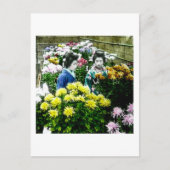 Twee Japanse Geisha's in een bloem Show Yokohama Briefkaart (Voorkant)