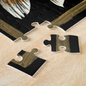 Twee Japanse Koi Goldfish op zwarte achtergrond Legpuzzel (Zijkant)