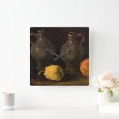 Twee Jars en twee Pumpkins van Vincent van Gogh Vierkante Klok (Huis)
