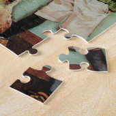 Twee Jonge Boys Puzzle/Jigzaag met tin Legpuzzel (Zijkant)