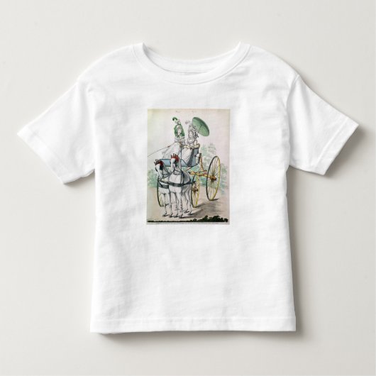 Twee jonge dames in calico-garnalen kinder shirts (Voorkant)