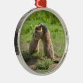 twee jonge marmos metalen ornament (Rechts)