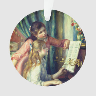 Twee jonge meisjes aan de piano door Renoir: Kerst Ornament