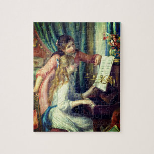 Twee jonge meisjes aan de piano van Renoir: Legpuzzel