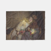 Twee jonge meisjes die naar huis terugkeren fleece deken (Voorkant (Horizontaal))