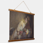 Twee jonge meisjes die naar huis terugkeren hangend wandkleed (Gebogen)