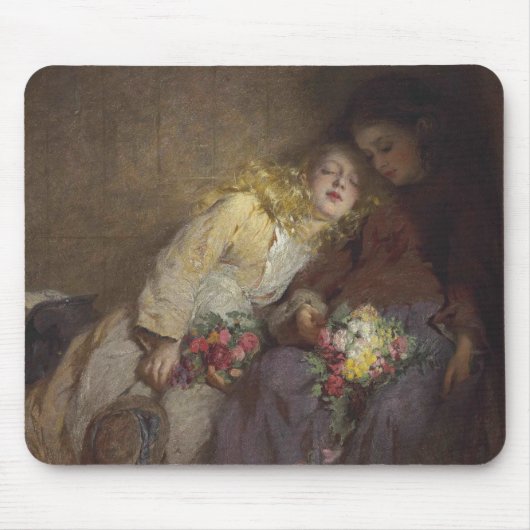 Twee jonge meisjes die naar huis terugkeren muismat (Voorkant)