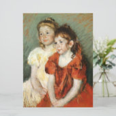 Twee jonge meisjes (door Mary Cassatt) Kaart (Staand voorkant)