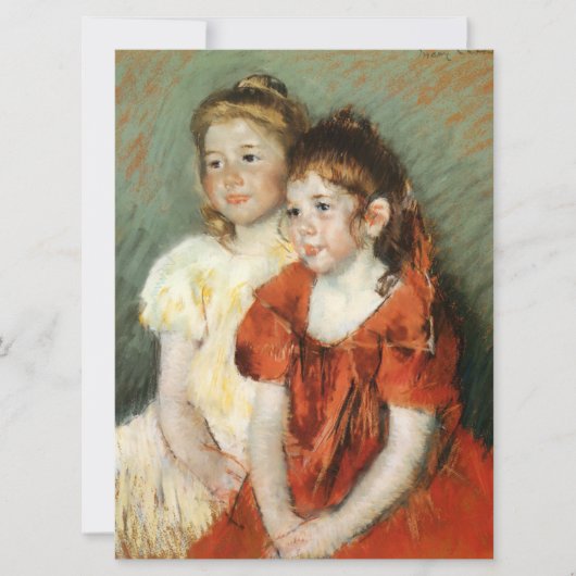 Twee jonge meisjes (door Mary Cassatt) Kaart (Voorkant)