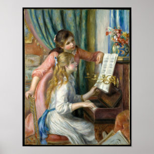 Twee jonge meisjes in de Piano - Renoir - 1892 - Poster