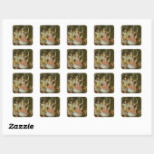 Twee jonge meisjes nemen ballet vierkante sticker (Vel)