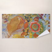 Twee jonge meisjes onder Flowers, Redon Badhanddoek (Badhanddoek)