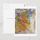 Twee jonge meisjes onder Flowers, Redon Briefkaart (Voorkant / Achterkant)