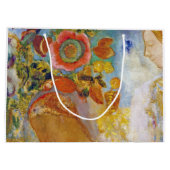 Twee jonge meisjes onder Flowers, Redon Large Gift Groot Cadeauzakje (Achterkant)