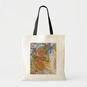 Twee jonge meisjes onder Flowers, Redon Tote Bag