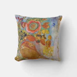 Twee jonge meisjes tussen bloemen, Redon Kussen
