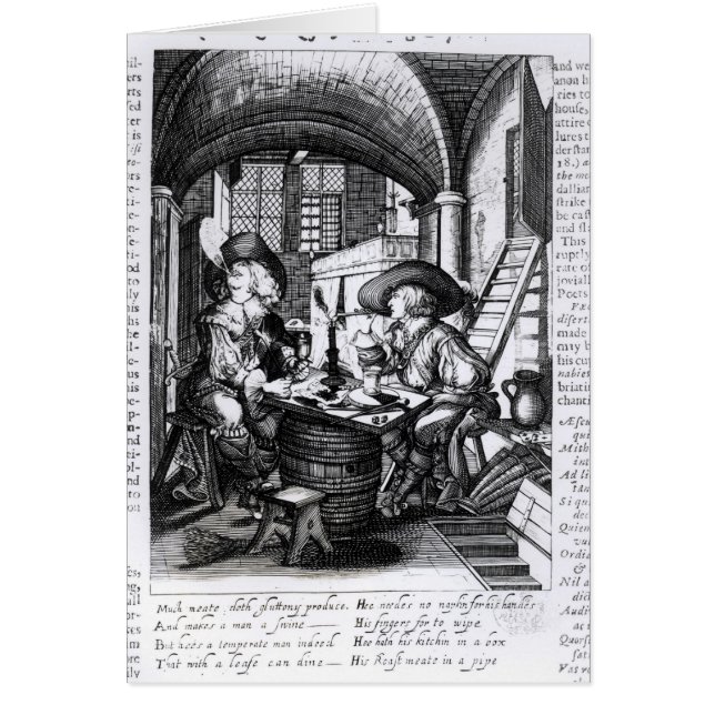 Twee jonge noblemen die roken, een pro-roken (Voorkant)