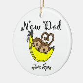 Twee jongens apen Nieuwe pap cadeaus Keramisch Ornament (Links)