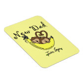 Twee jongens apen Nieuwe pap cadeaus Magneet (Rechterzijde)