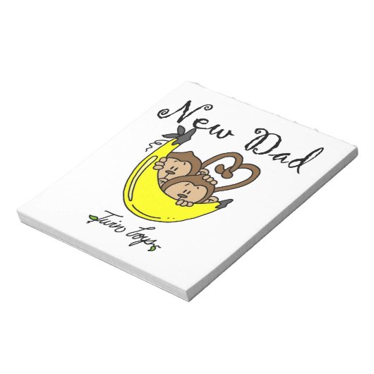 Twee jongens apen Nieuwe pap cadeaus Notitieblok (Linkerzijde)