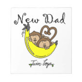 Twee jongens apen Nieuwe pap cadeaus Notitieblok (Voorkant)