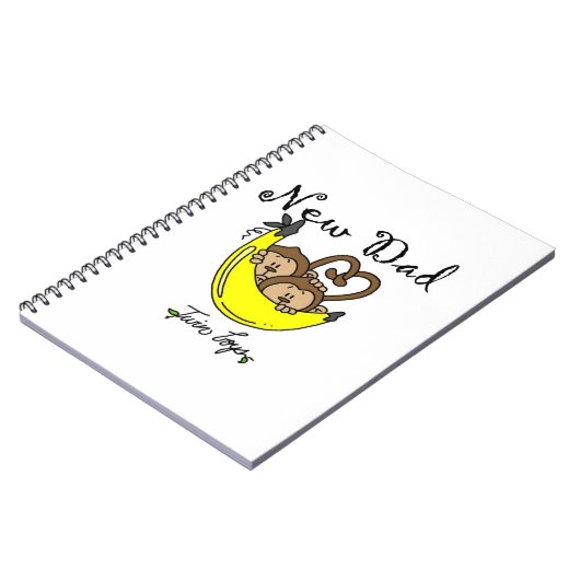 Twee jongens apen Nieuwe pap cadeaus Notitieboek (Linkerzijde)