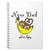 Twee jongens apen Nieuwe pap cadeaus Notitieboek (Voorkant)