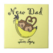 Twee jongens apen Nieuwe pap cadeaus Tegeltje (Voorkant)