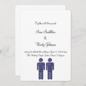 Twee jongens bruiloft kaart (Voorkant / Achterkant)