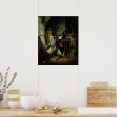 Twee jongens die zich verkleden als soldaten poster (Keuken)