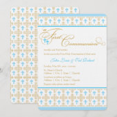 Twee jongens eerste communiqué kaart (Voorkant / Achterkant)