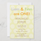 Twee jongens eerste uitnodiging op verjaardag (Achterkant)