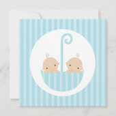 Twee jongens in Blue Umbrella Kaart (Voorkant)