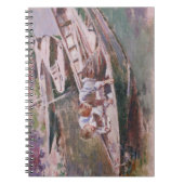 Twee jongens in een boot (van Theodore Robinson) Notitieboek (Voorkant)