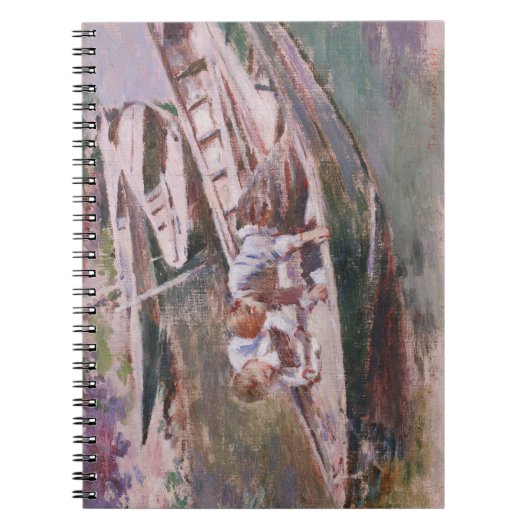 Twee jongens in een boot (van Theodore Robinson) Notitieboek (Voorkant)