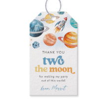 Twee jongens naar de maan bedankingslabels